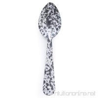 Enamelware 8 Inch Medium Spoon - Grey Marble - B072BZN87Z
